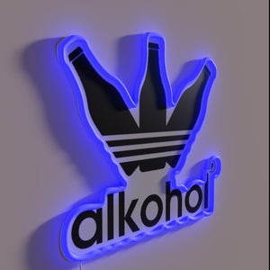 Eye-catching RGB neon alcohol themed bar pub decoration wall sign.
