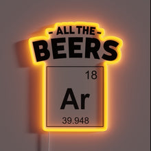 Charger l&#39;image dans la galerie, RGB Neon Sign: &#39;All The Beers&#39; Custom Bar Decor Accent