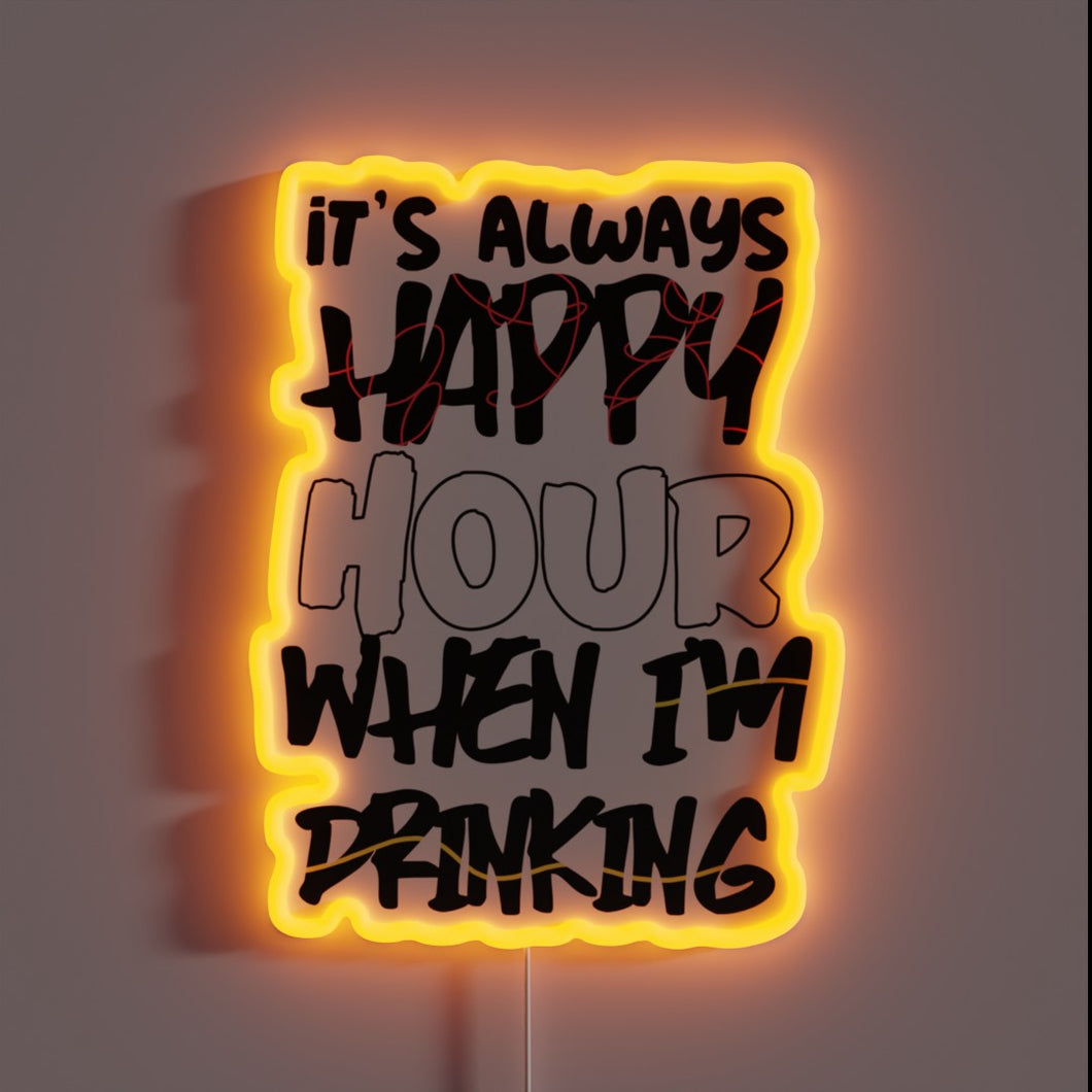 Vibrant RGB Neon Sign for Home Bars and Entertainment Spaces.
