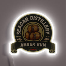 Charger l&#39;image dans la galerie, Glowing amber rum-inspired RGB LED light box with neon aesthetic