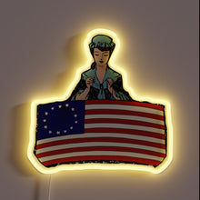 Charger l&#39;image dans la galerie, Vintage American Betsy Ross Sewn Liberty Flag Neon Sign Artwork