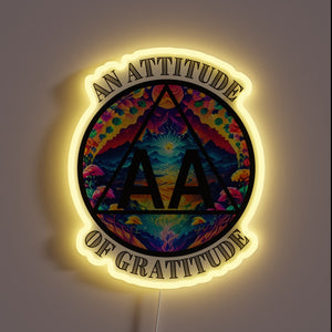 Neon Sign with Positive Vibes, Fostering an Attitude of Gratitude Always