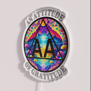 Brighten Your Space with an Inspirational Attitude of Gratitude Neon Sign