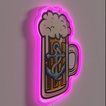 Charger l&#39;image dans la galerie, Eye-catching RGB neon bar decoration featuring Anchor Steam Beer logo