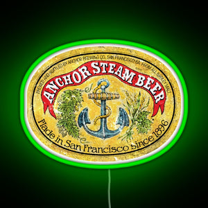 Anchor Steam Beer RGB neon sign green