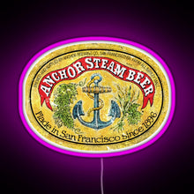 Charger l&#39;image dans la galerie, Anchor Steam Beer RGB neon sign  pink