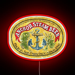 Anchor Steam Beer RGB neon sign red