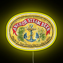 Charger l&#39;image dans la galerie, Anchor Steam Beer RGB neon sign yellow