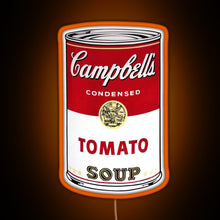 Charger l&#39;image dans la galerie, Andy Warhol Campbell s Tomato Soup RGB neon sign orange