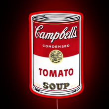 Charger l&#39;image dans la galerie, Andy Warhol Campbell s Tomato Soup RGB neon sign red