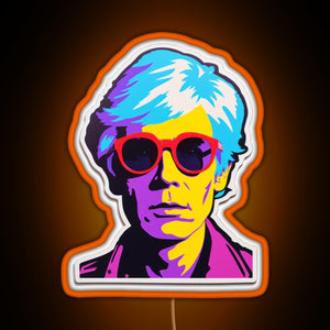 Andy Warhol Persona RGB neon sign orange