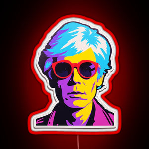 Andy Warhol Persona RGB neon sign red