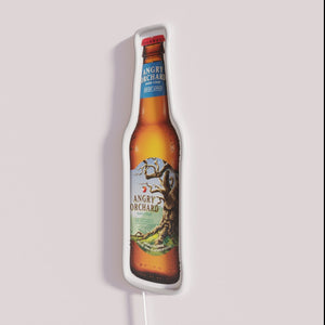 RGB neon apple cider sign for Angry Orchard enthusiasts bar decor