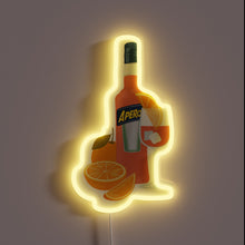 Charger l&#39;image dans la galerie, Cocktail Culture: Vibrant Aperol Spritz Sign with Neon Orange Glow