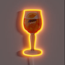 Charger l&#39;image dans la galerie, Aperol Spritz neon sign – glowing cocktail glass for summer vibes.