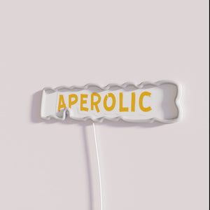 Modern Aperolic Bar Sign with Color Changing RGB Neon Lighting Effects