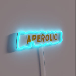 Vibrant Aperolic RGB neon sign adds modern ambiance to any space.