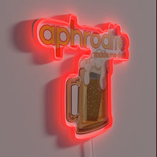 Charger l&#39;image dans la galerie, Romantic humor warning sign with vibrant RGB neon lighting glow.