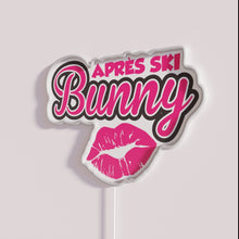 Charger l&#39;image dans la galerie, Bright neon Apres Ski Bunny decorative wall sign for homes