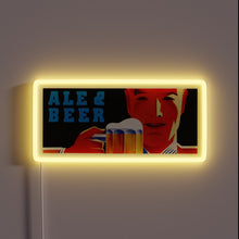 Charger l&#39;image dans la galerie, Vintage Art Deco Ale Sign, 1930s Style Neon RGB Lighting