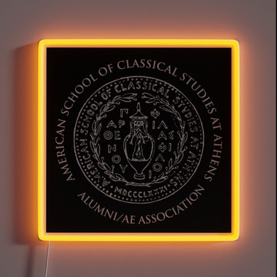 ASCSA Alumni Association logo in bold black and neon colors.
