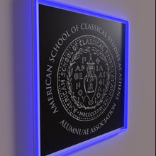 Charger l&#39;image dans la galerie, ASCSA Alumni Association logo in modern two-tone neon style