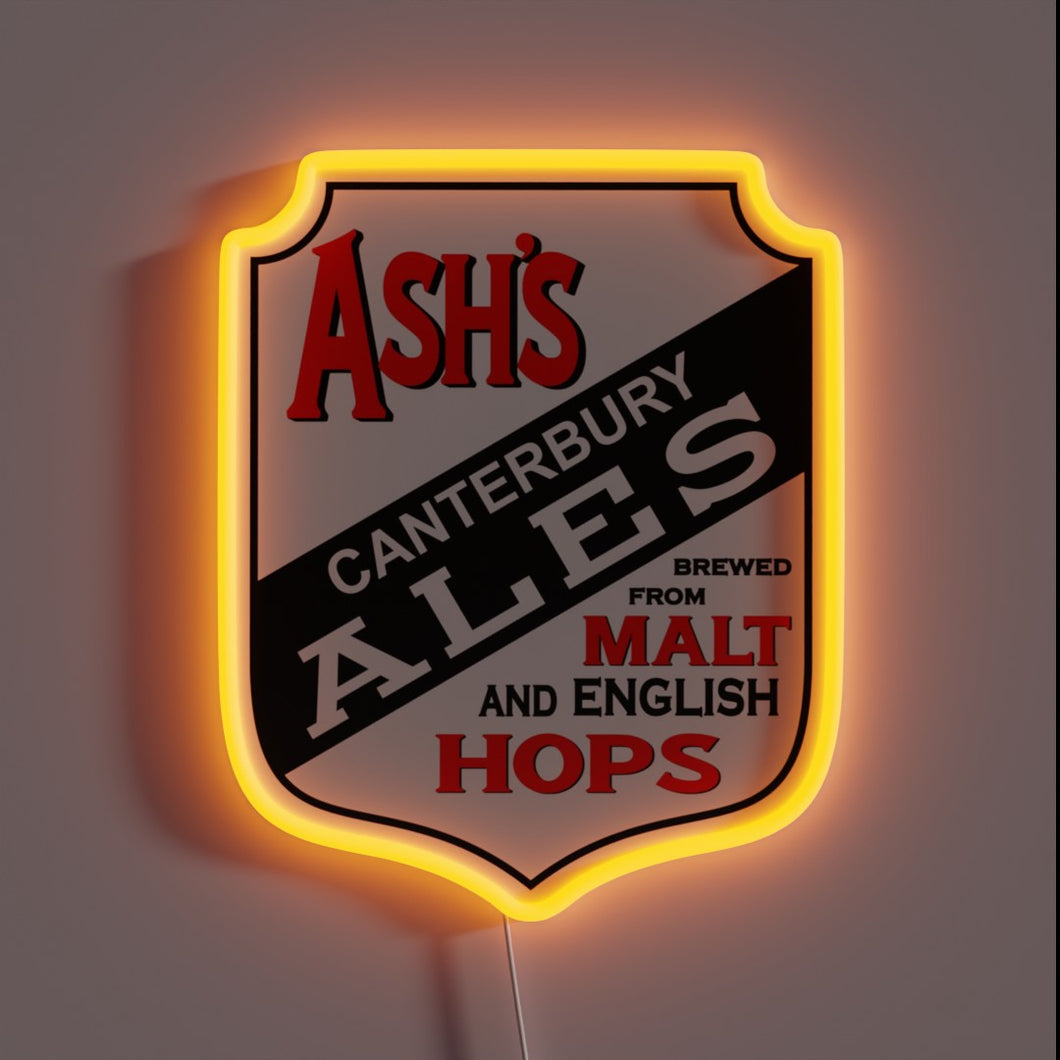 RGB Neon Sign for Fans of Ash Canterbury Ale Brewery