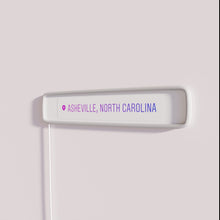 Charger l&#39;image dans la galerie, Asheville location marker with vibrant RGB color changing neon signage
