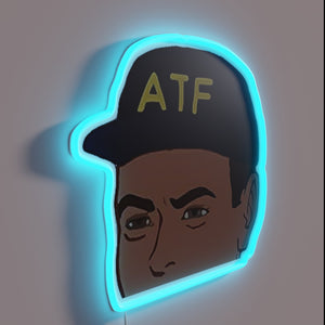 Neon ATF Guy Peeker LED Sign with Colorful RGB Lighting Effects