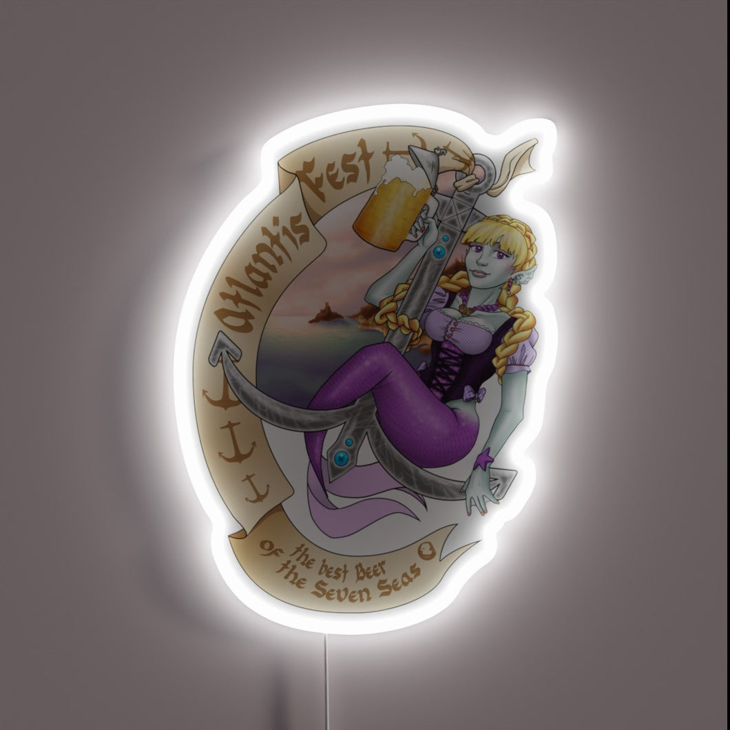 Add vibrant underwater magic to any room with this sign.