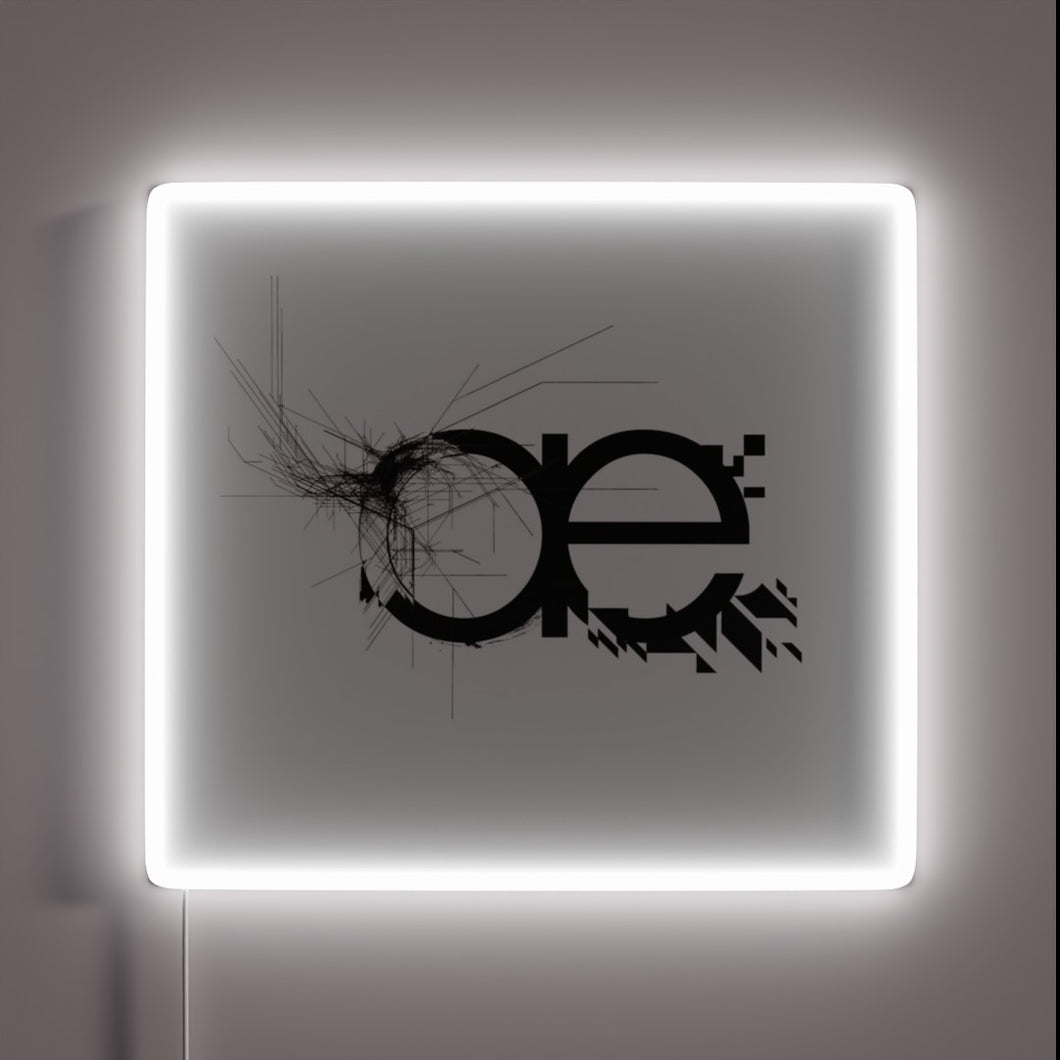 Electric futurism meets nostalgia in vibrant Autechre-inspired neon art.