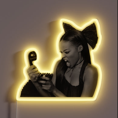 Vibrant Azealia Banks RGB neon sign for music lovers' decor.