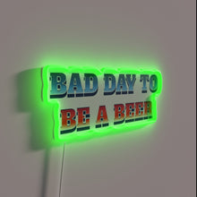 Charger l&#39;image dans la galerie, Bad Day to Be a Beer&quot; retrofuturistic RGB glow sign.