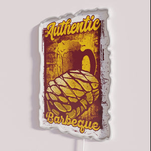 Neon BBQ decor with bold beer theme sign lighting