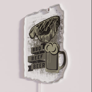 RGB Neon Sign for Barbecue Lovers and Beer Enthusiasts Room