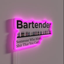 Charger l&#39;image dans la galerie, RGB Neon Sign: Bartender Connoisseur of Unpredictable Crafted Cocktail Creations