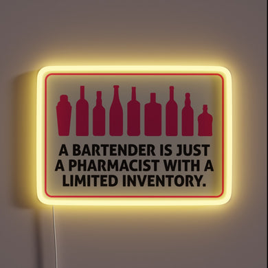 Bartenders are pharmacists with small stock RGB neon bar sign