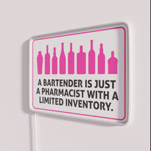 Charger l&#39;image dans la galerie, Bartender&#39;s witty saying: pharmacists with small medicine stock in bars