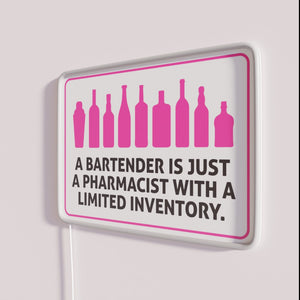 Bartender's witty saying: pharmacists with small medicine stock in bars