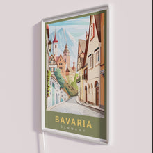 Charger l&#39;image dans la galerie, Bavaria Germany digital art illustration travel poster inspired neon sign