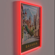Charger l&#39;image dans la galerie, Vibrant digital art poster of Bavaria&#39;s scenic beauty in neon