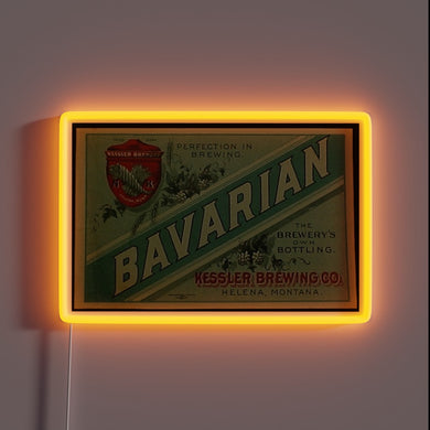 Vibrant LED neon light featuring a classic Bavarian beer design.