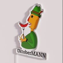 Charger l&#39;image dans la galerie, Bavarian-themed Neon Oktoberfest Party Sign in Vibrant Colorful RGB Lights