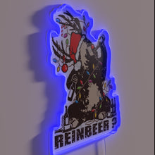 Charger l&#39;image dans la galerie, Humorous Holiday Decoration Featuring Drunken Deer Drinking Reindeer Lager Sign