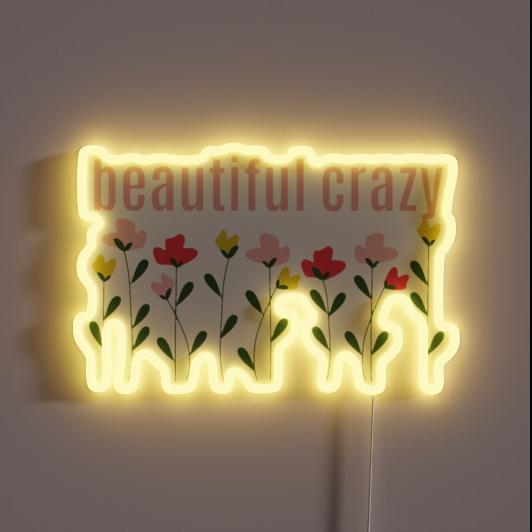 Eye-catching, vibrant colorful neon sign in various crazy RGB modes.