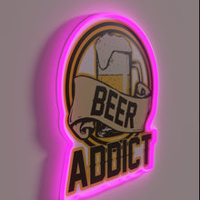 Charger l&#39;image dans la galerie, Addictive Beer Lover RGB Neon Sign for Your Bar Home