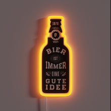 Charger l&#39;image dans la galerie, Colorful bar decor with neon LED beer enthusiast slogan lighting.