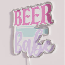 Charger l&#39;image dans la galerie, Vibrant Neon Beer Sign with Color-Changing RGB LED Illumination Design