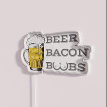 Charger l&#39;image dans la galerie, RGB Neon Bar Decor with Beer Bacon and Boobs Theme