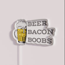 Charger l&#39;image dans la galerie, Vibrant Beer Bacon Boobs Neon Sign Bar Decoration RGB Lighting
